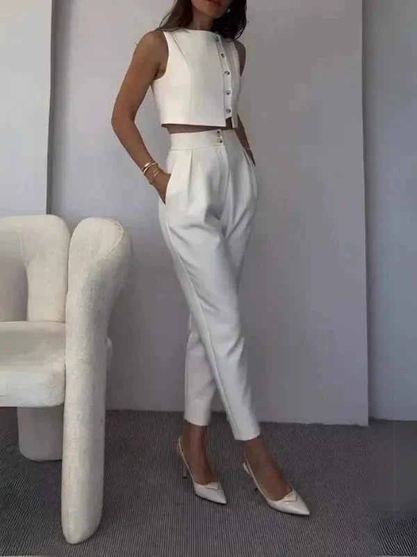 Hayley top corto set in due pezzi