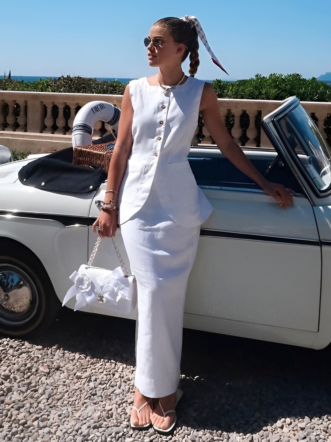 Annalise Set in lino senza maniche