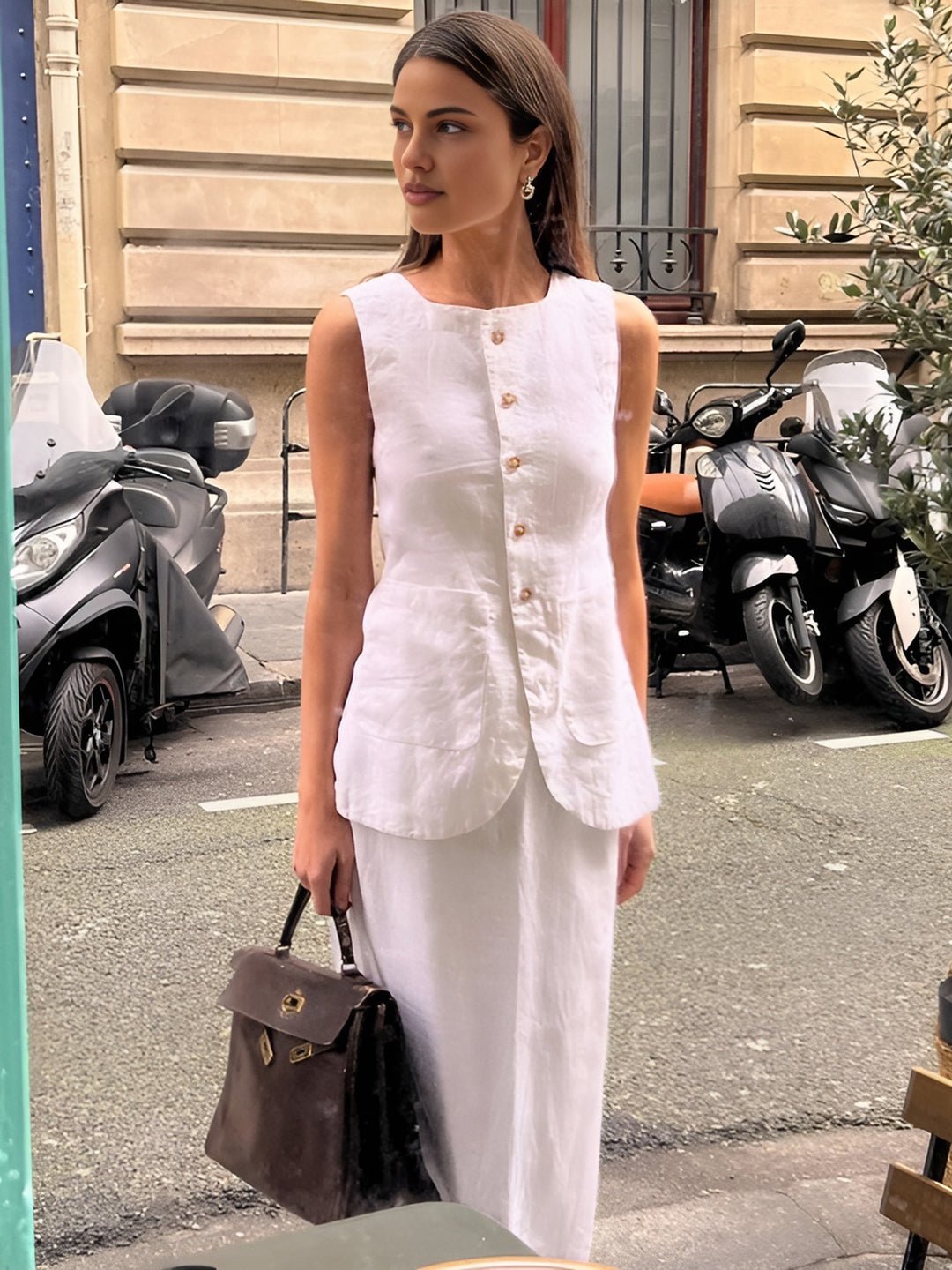 Annalise Set in lino senza maniche