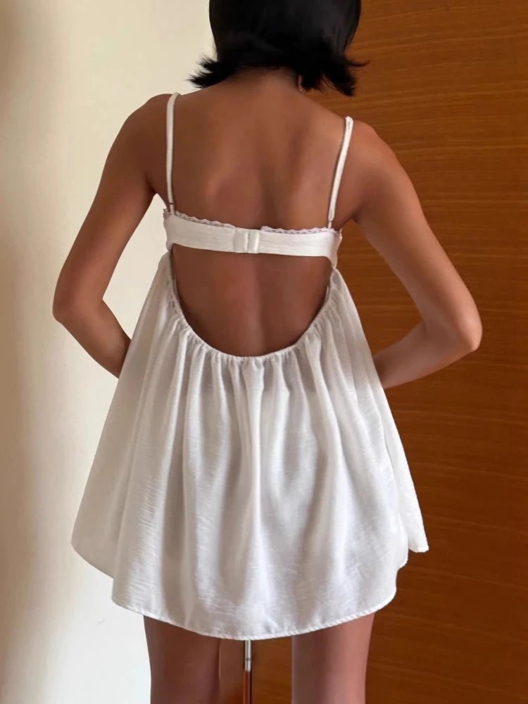 Briony set corto babydoll con rifinitura in pizzo
