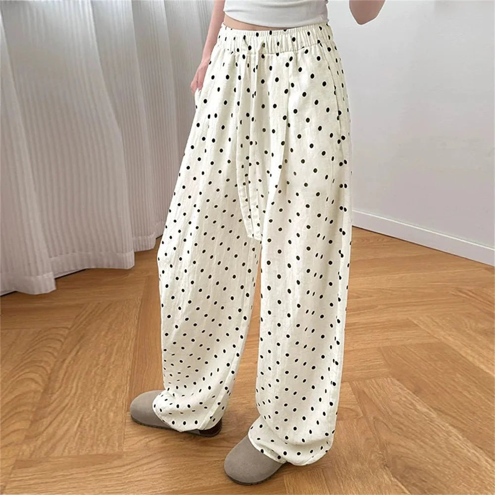 Pantaloni in lino gamba ampia Themis