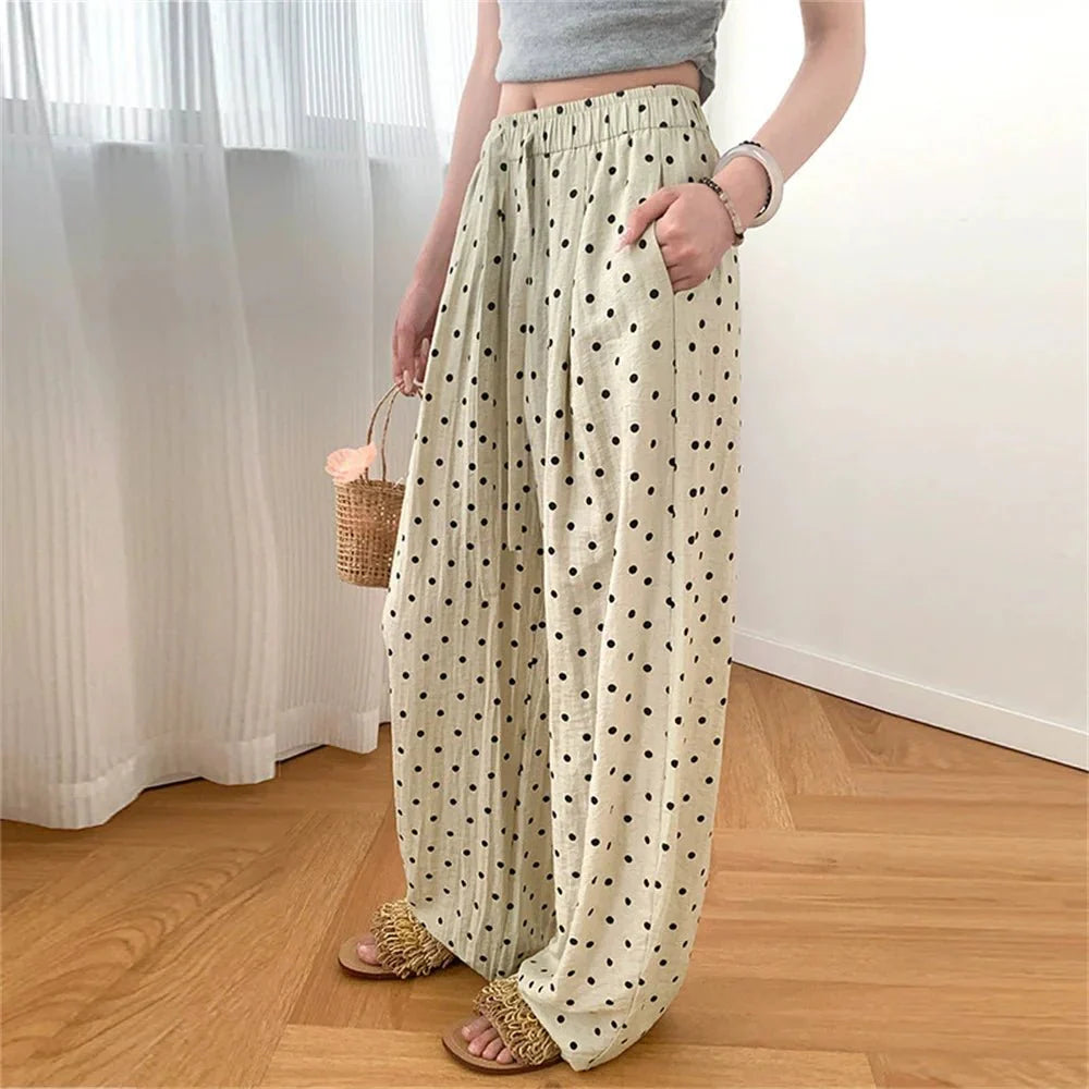 Pantaloni in lino gamba ampia Themis
