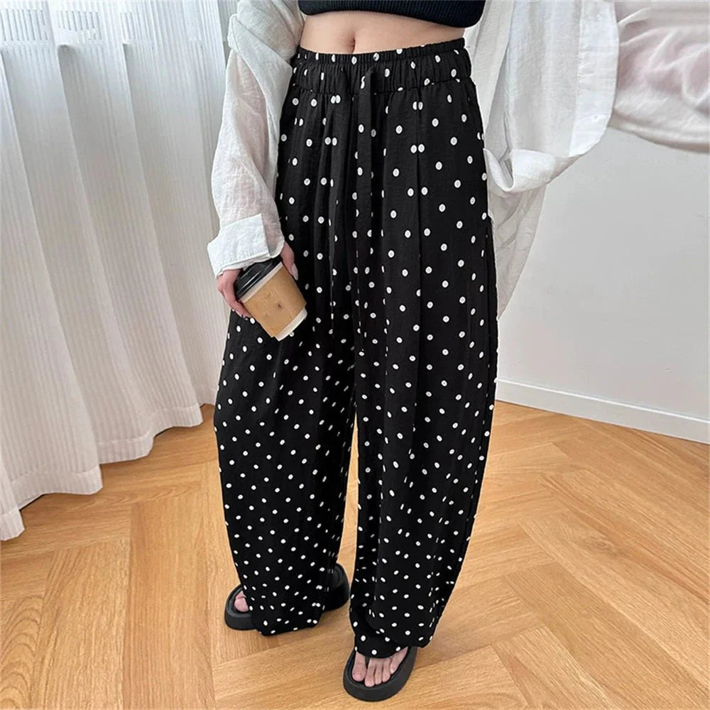 Pantaloni in lino gamba ampia Themis
