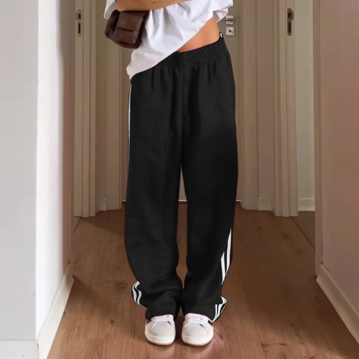 Pantaloni della tuta Gina a righe con coulisse