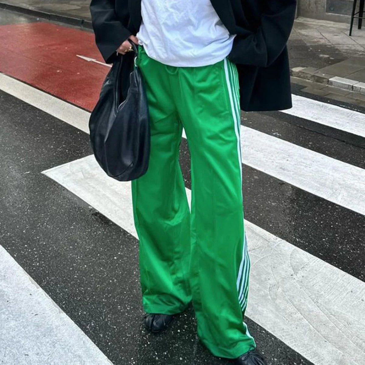 Pantaloni della tuta Gina a righe con coulisse