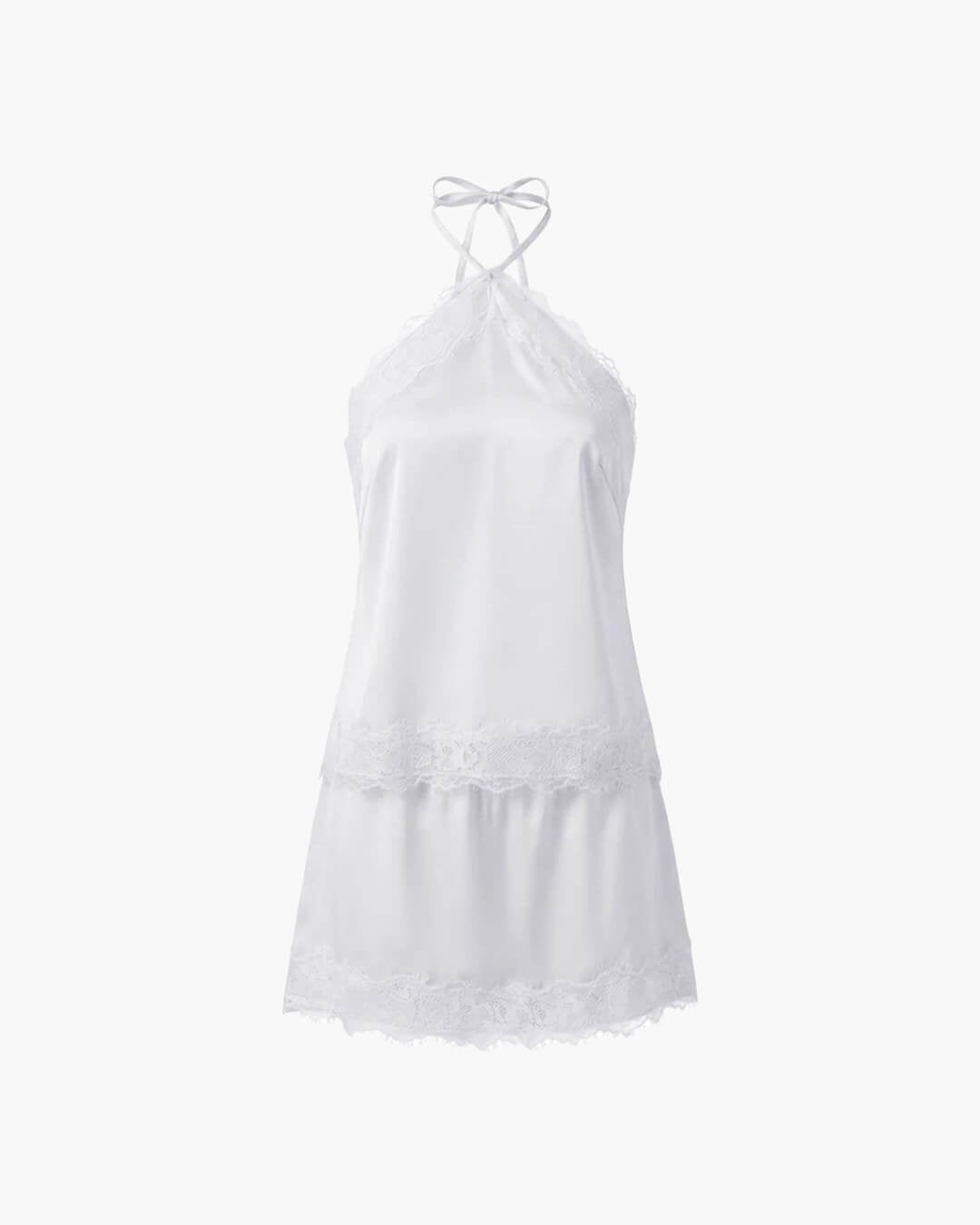 Completo due pezzi Miranda in satin con halter