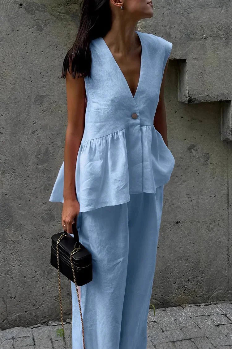 Set gilet con ruches e pantaloni Marlowe