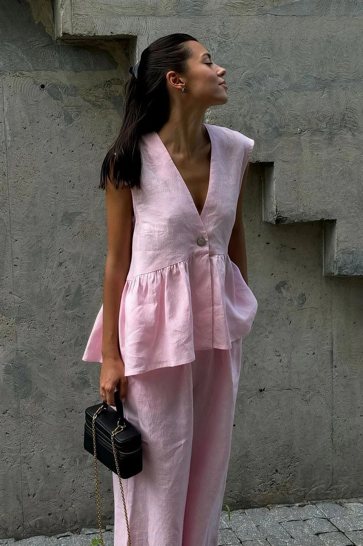Set gilet con ruches e pantaloni Marlowe