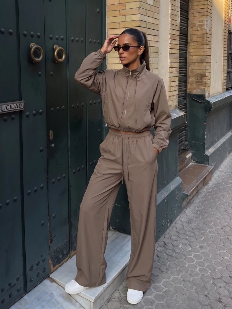 Completo blazer sartoriale Angela e pantaloni a gamba larga