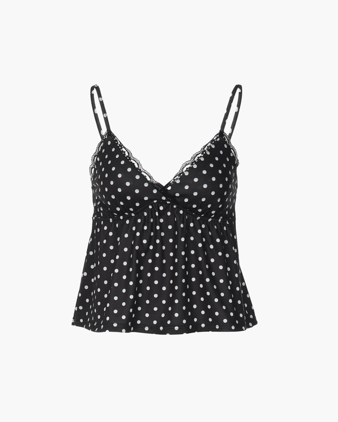 Octavia Dot Print Camisole con Pizzo