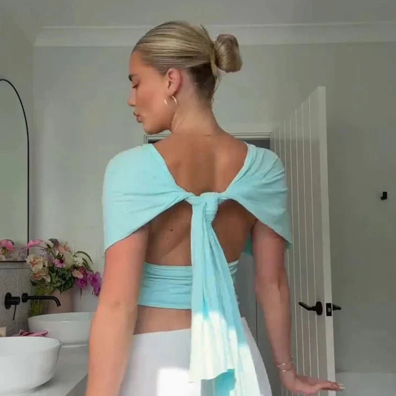 Crop top Luana con lacci