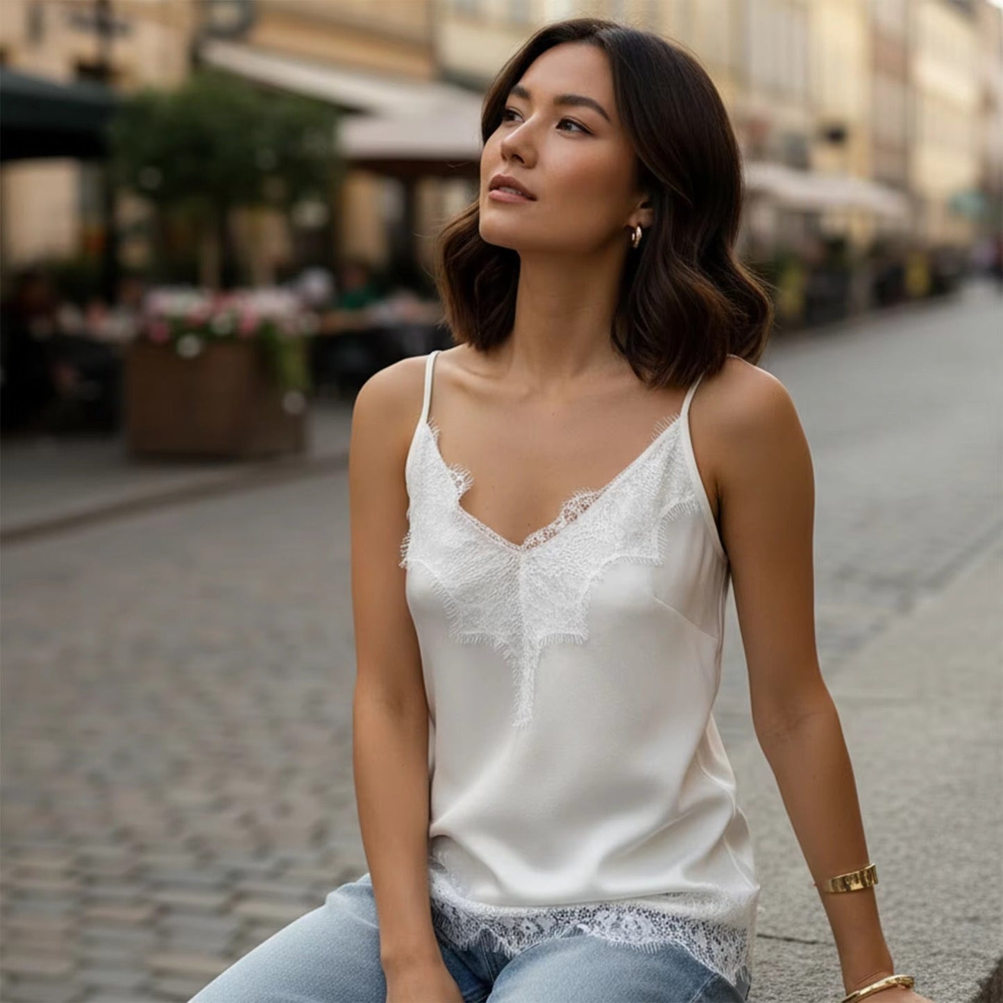 Top camisole in raso Marley