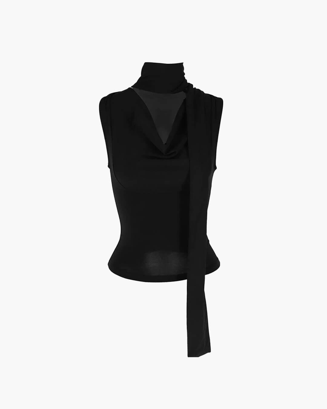 Top senza maniche Natasha con laccio