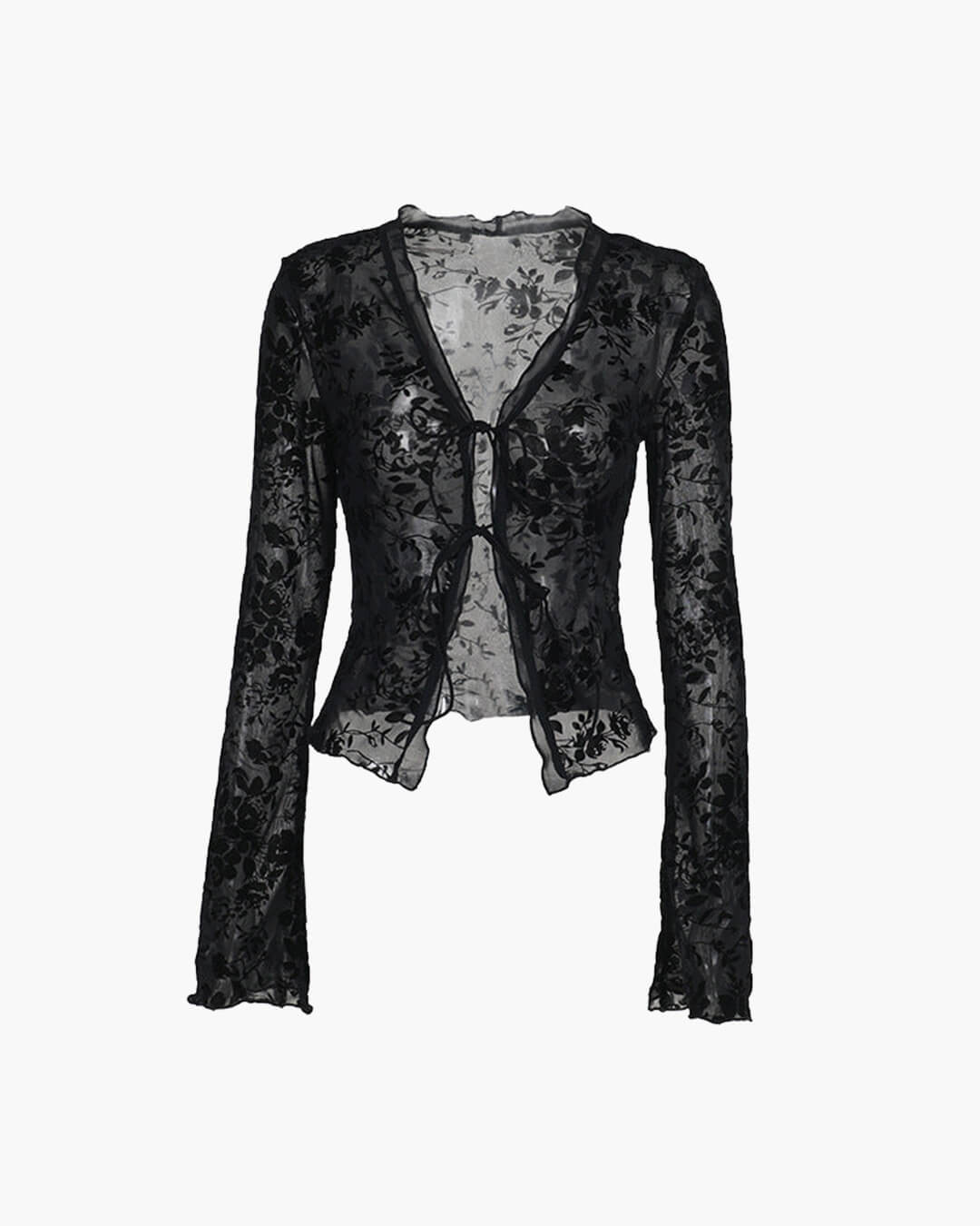 Ursa blusa in pizzo con fiocco frontale