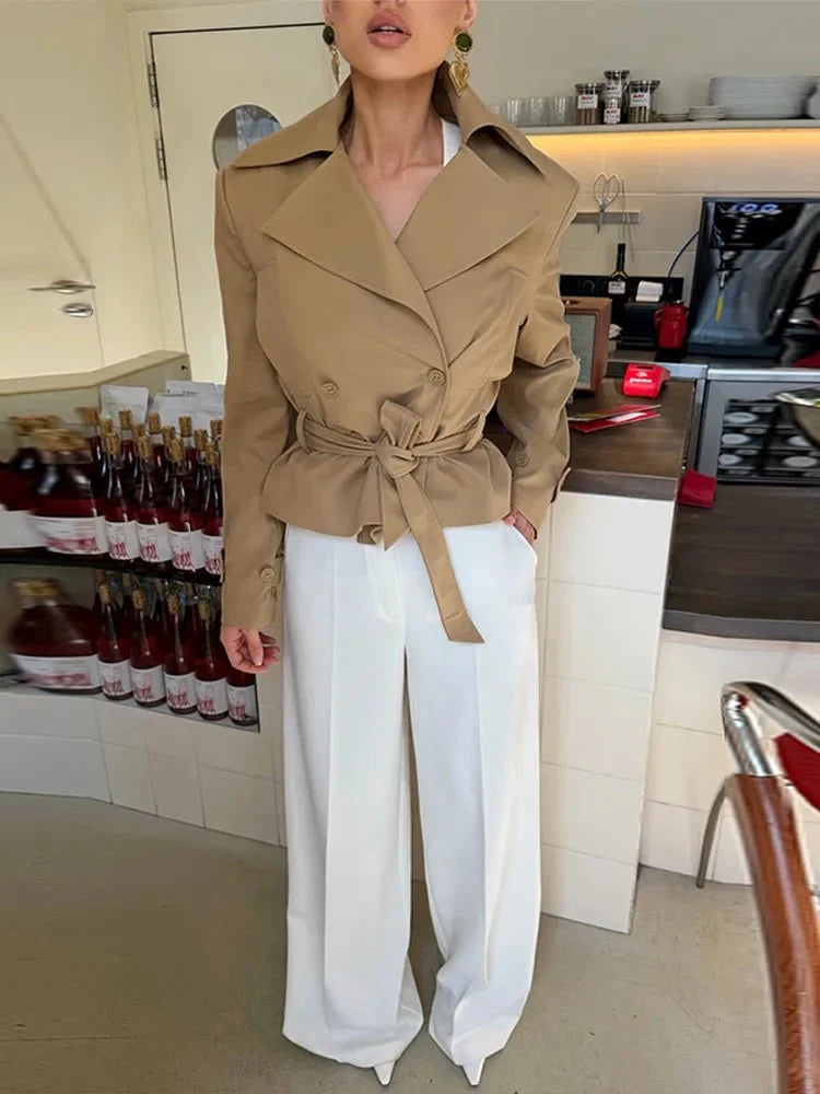 Trench corto Teresa con lacci