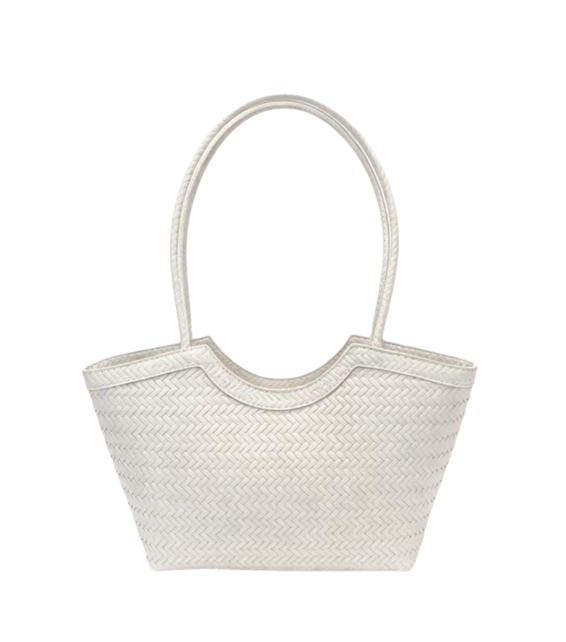 Borsa intrecciata in finta similpelle Leona