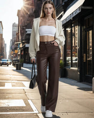 Pantaloni in similpelle classici Adriana