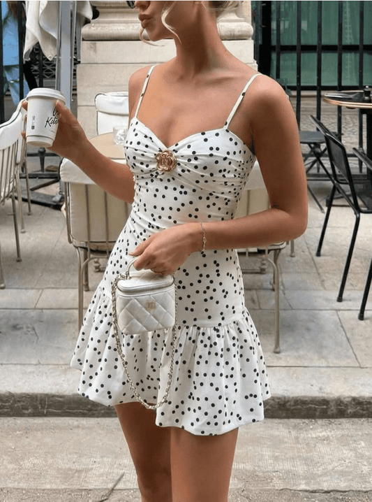 ZEYA - Ahanda Polka Dot Mini Dress