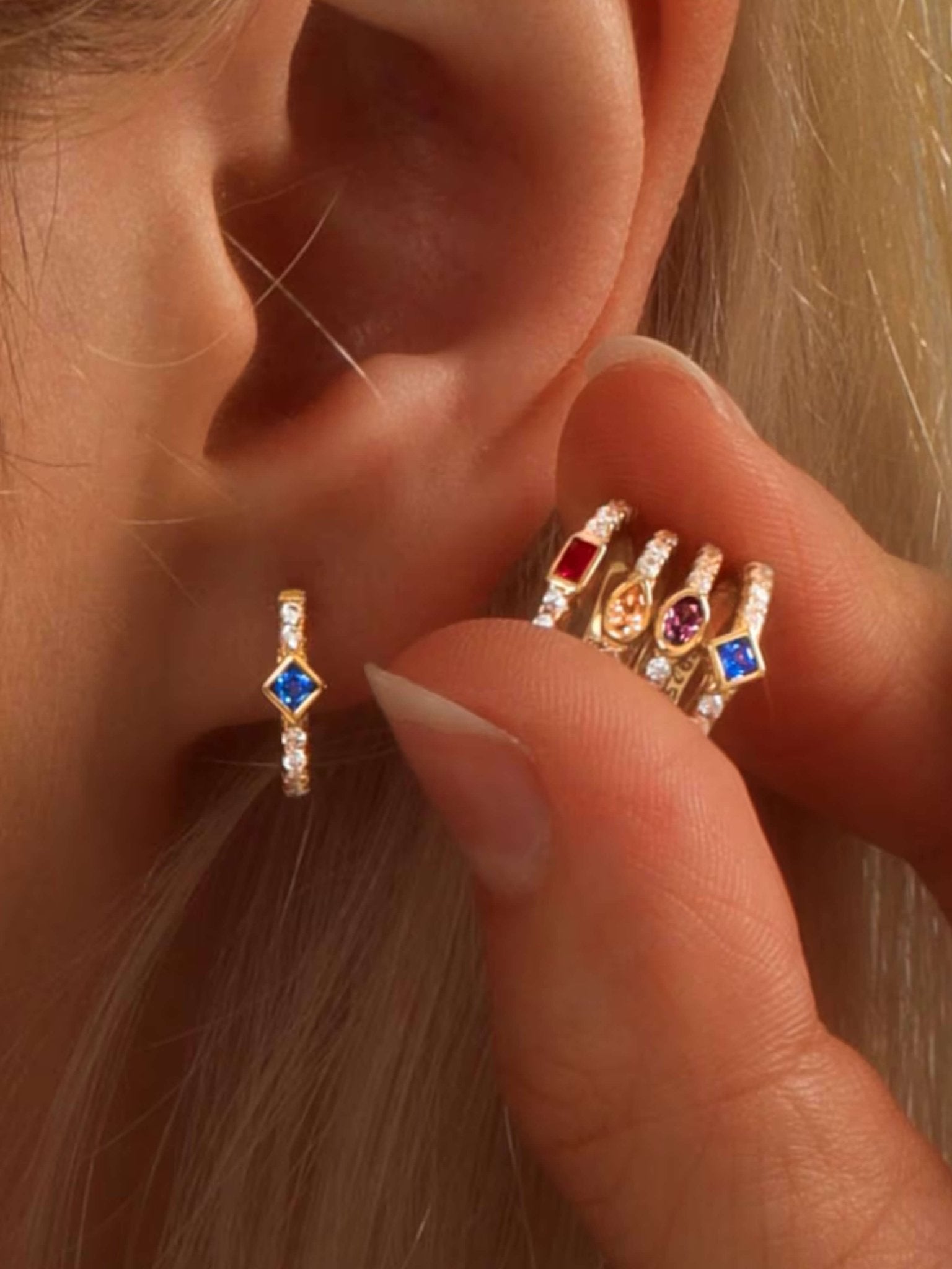 ZEYA - Amber Hoop Earrings