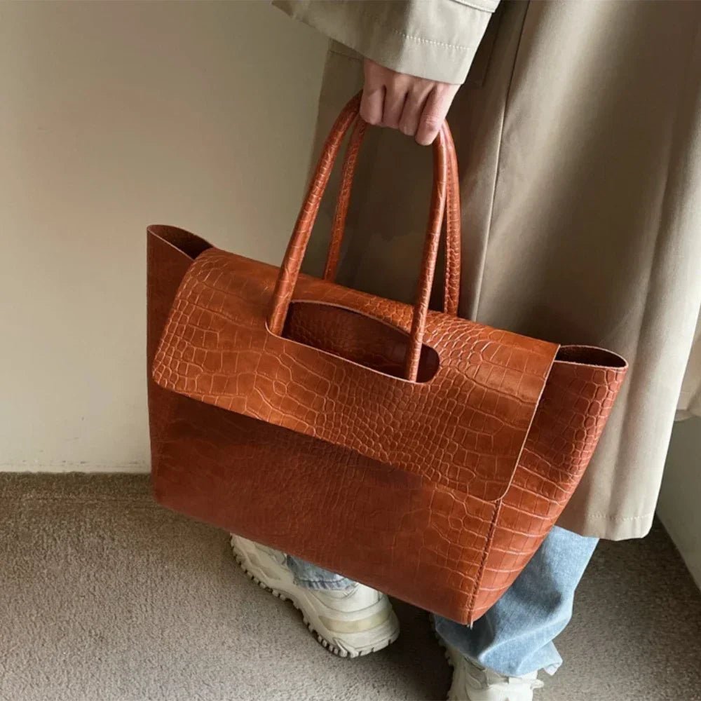 ZEYA - Amelia Embossed Leather Tote