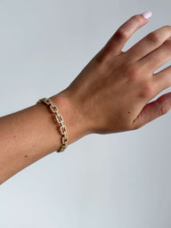 Bracciale regolabile Amelise con maglie di strass