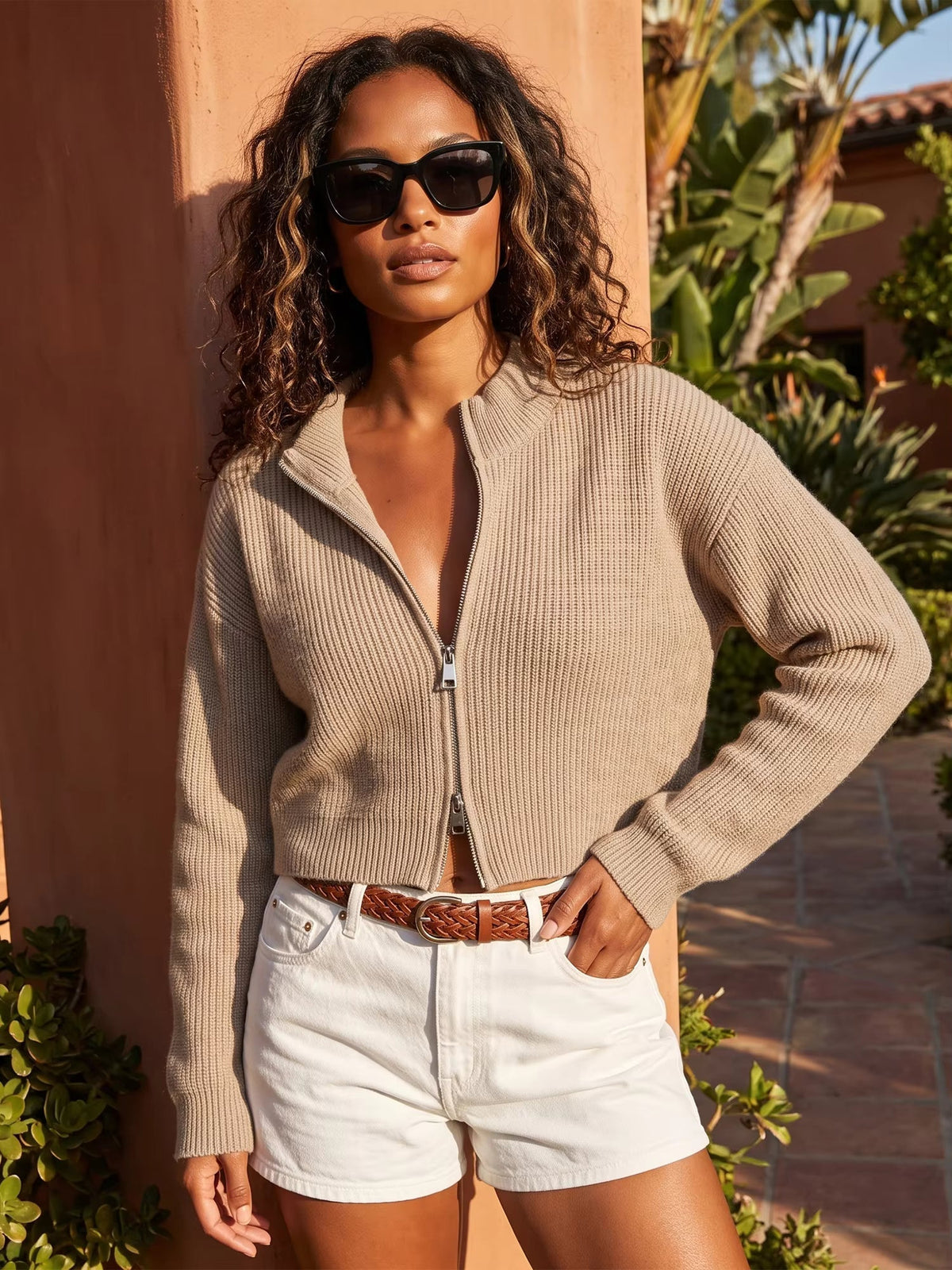 ZEYA - Amy Double Zip Knit Cardigan