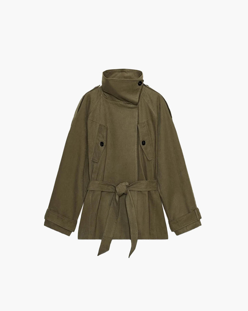 ZEYA - Anastasia Belted Windbreaker Jacket