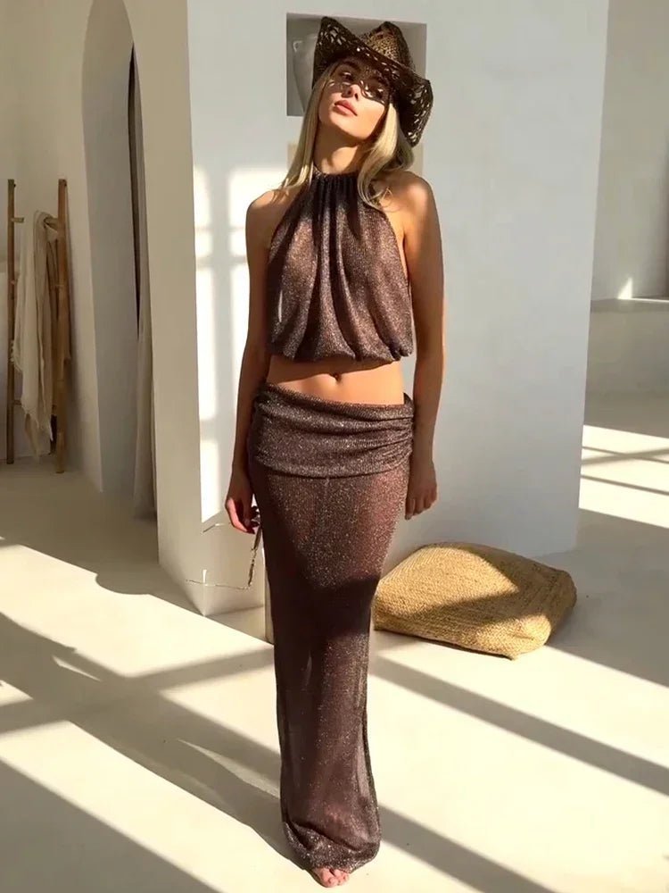 ZEYA - Andrea Lace-Up Knit Two-Piece Set