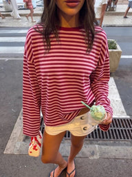 Maglione a maglia oversize a righe Angela