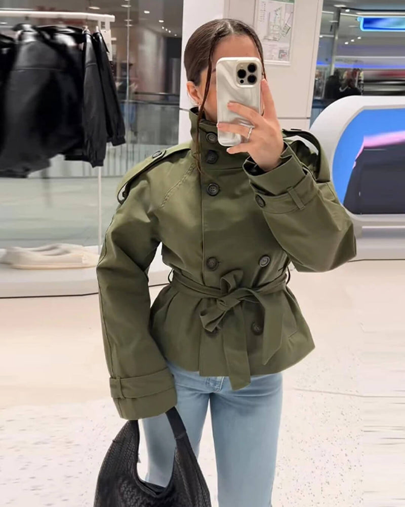 ZEYA - Anna Belted Short Trench Coat