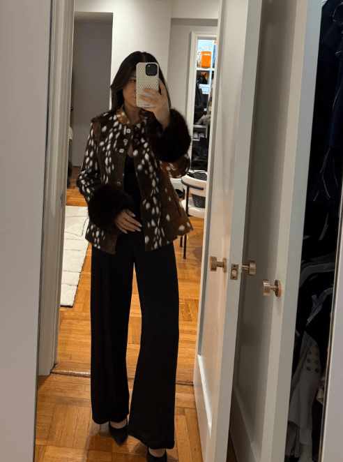 ZEYA - Anne Contrast Cuff Faux Fur Jacket
