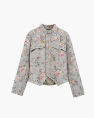 Giacca corta Anne in jacquard vintage