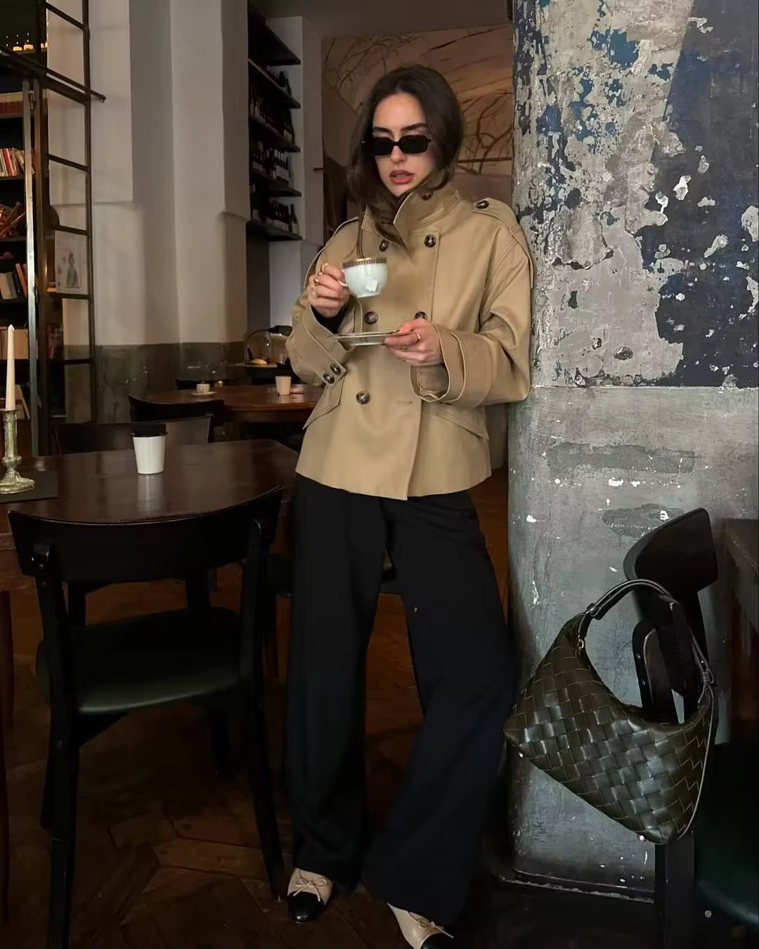 ZEYA - Audrey Beige Double Breasted Trench Coat