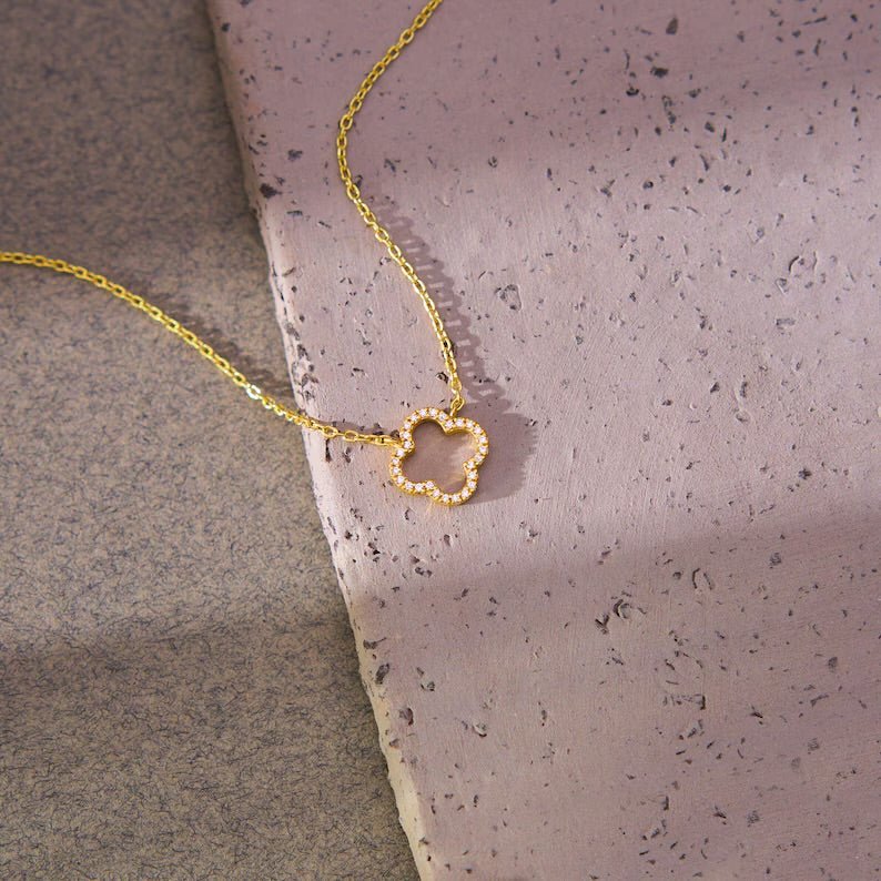 ZEYA - Aurora Clover Zirconia Necklace