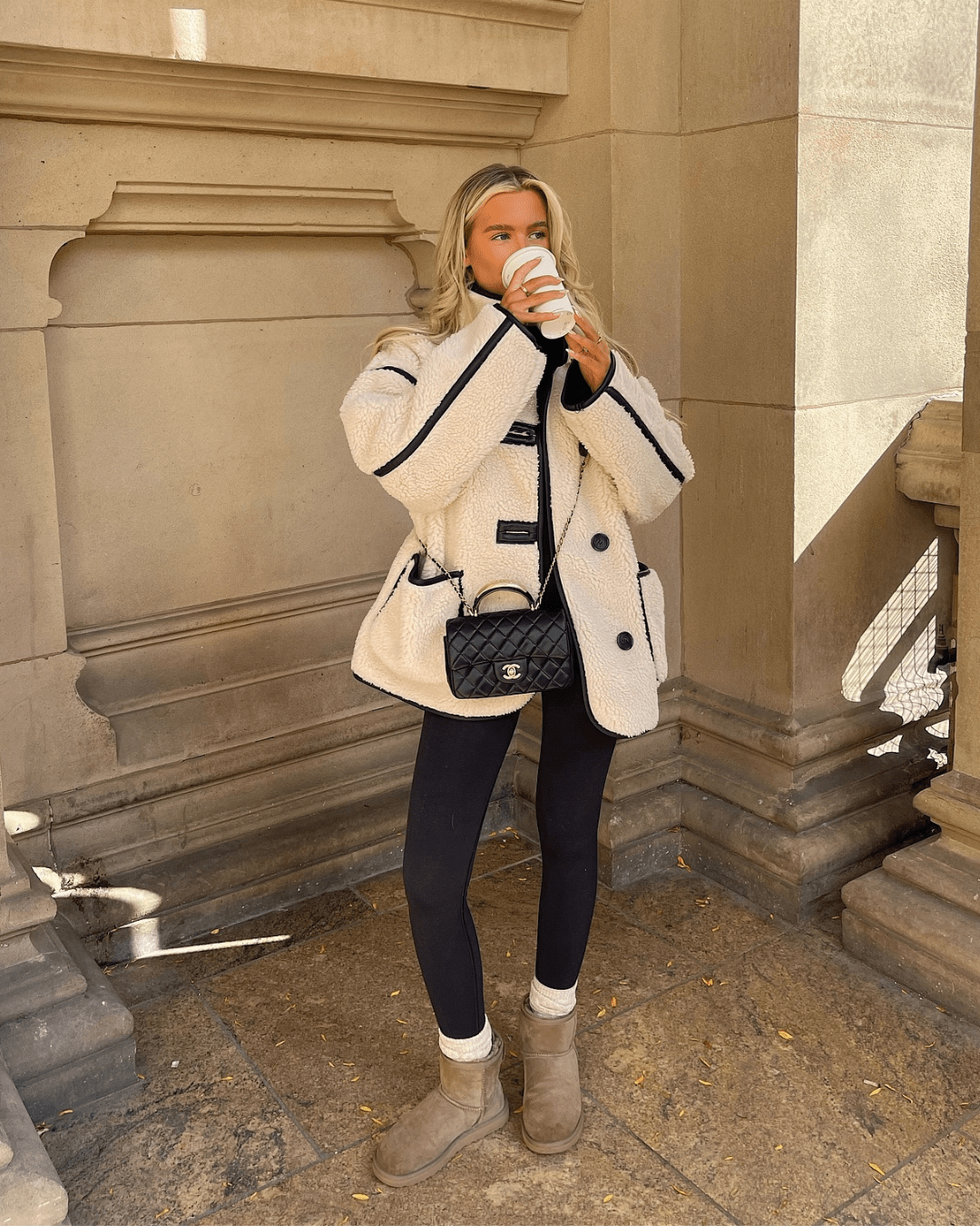 ZEYA - Averie Funnel Neck Sherpa Jacket
