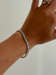 Bracciale Tennis con Zirconia a Taglio Baguette