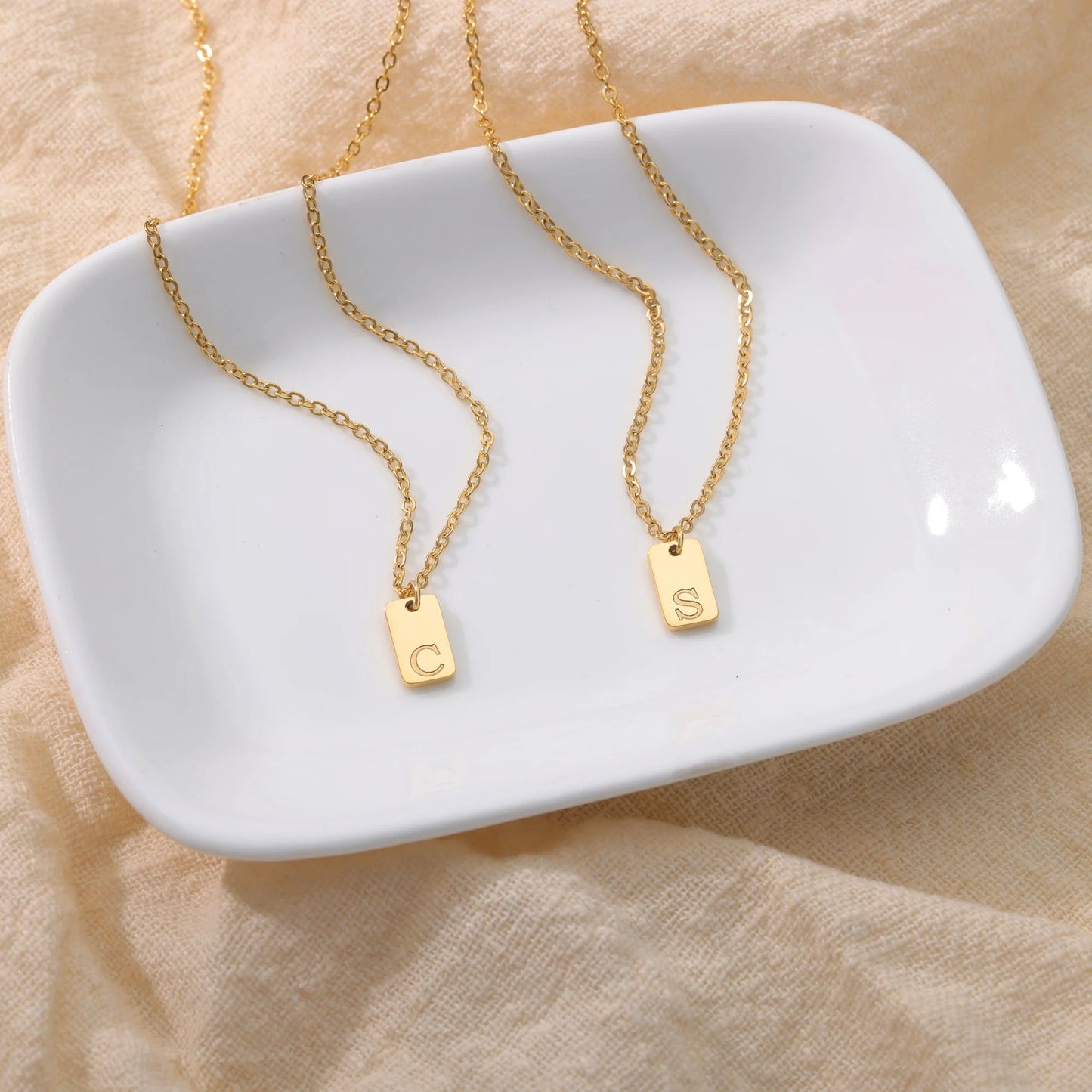 ZEYA - Bella Initial Pendant Necklace