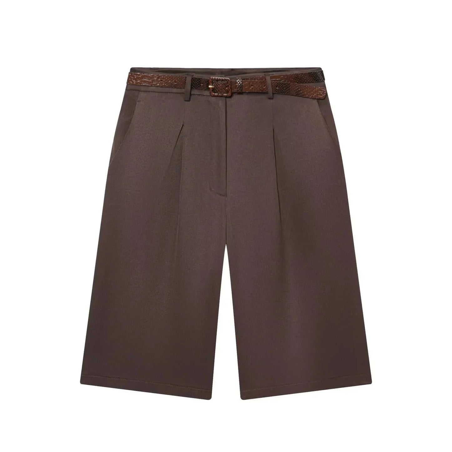 ZEYA - Bianca High Waist Bermuda Shorts with Belt