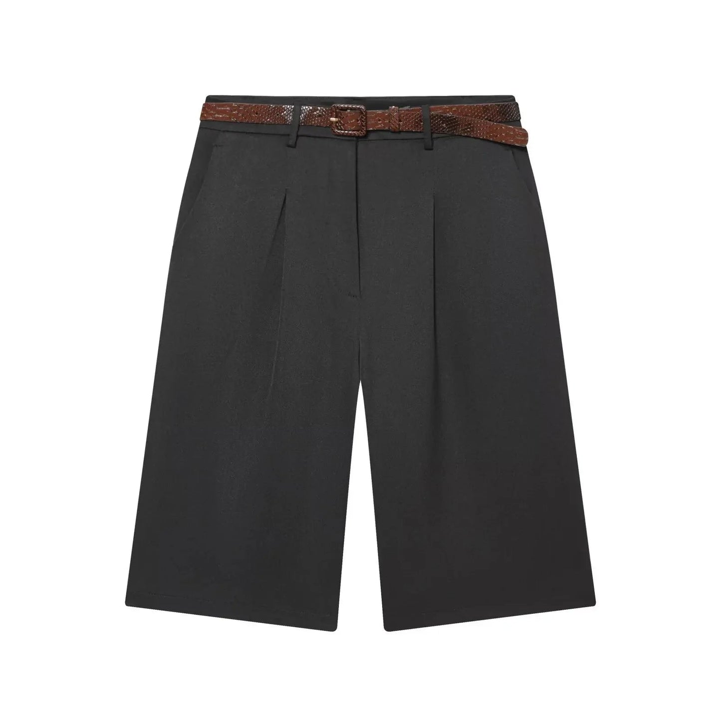 ZEYA - Bianca High Waist Bermuda Shorts with Belt