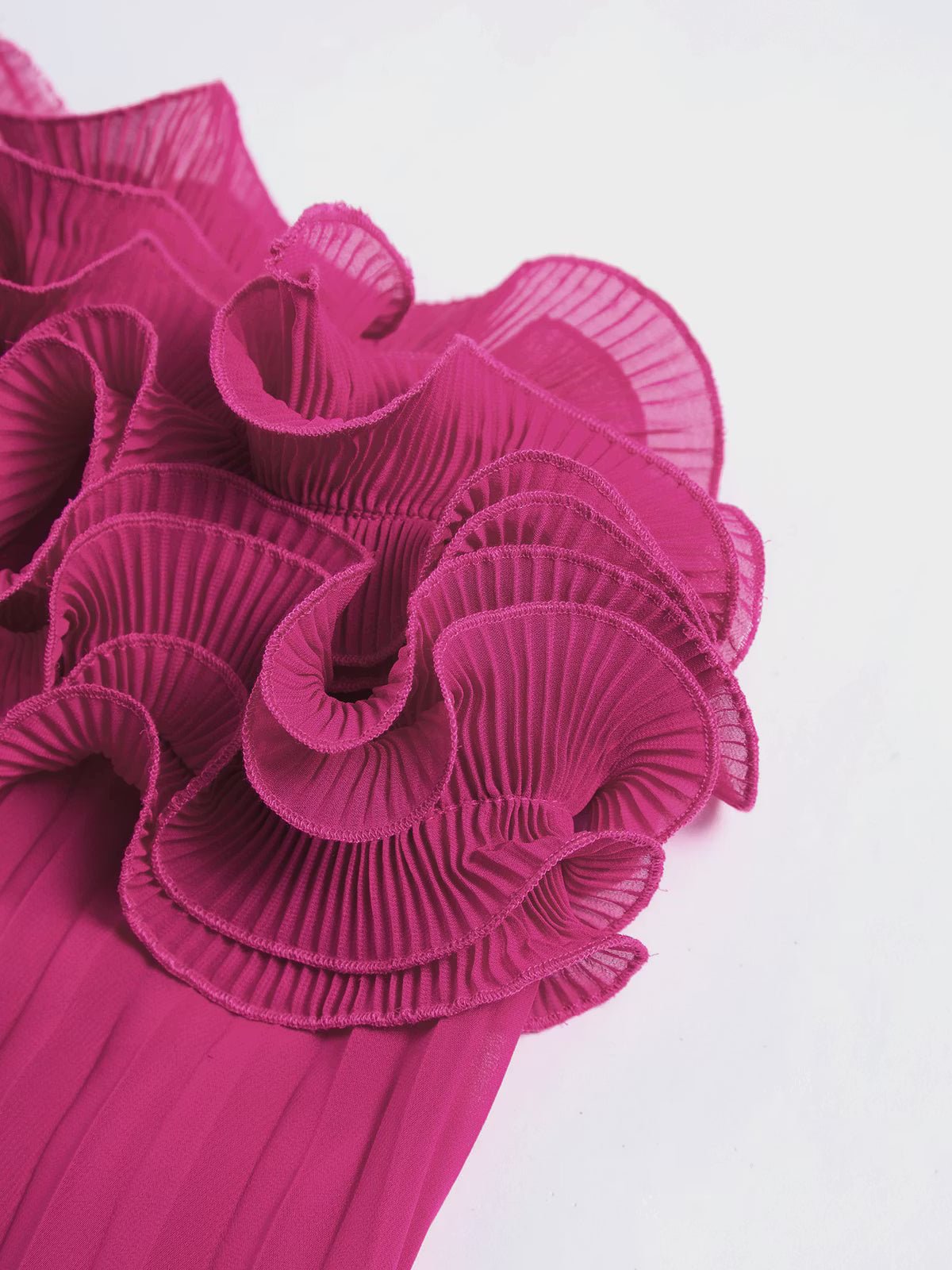 ZEYA - Bianca Mesh Rosette Pleated Tube Dress