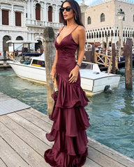 Abito da sera Blaire con volant e spalline