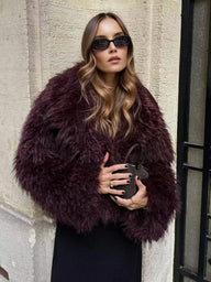 Cappotto corto in pelliccia sintetica Brenda