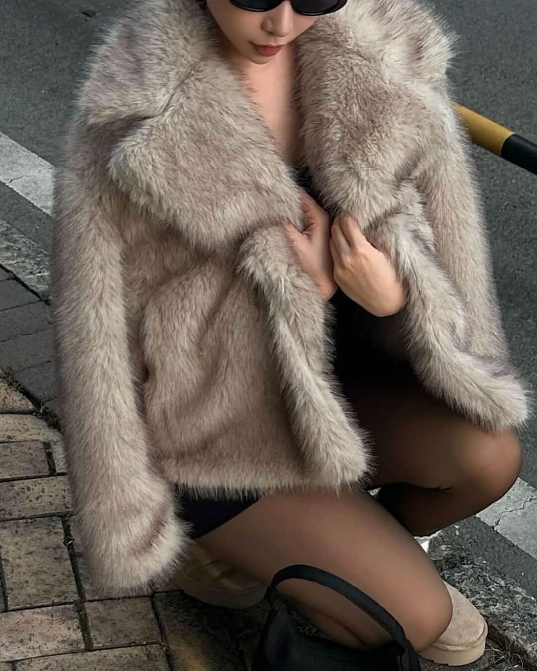 ZEYA - Brinley Mid - Length Fluffy Jacket
