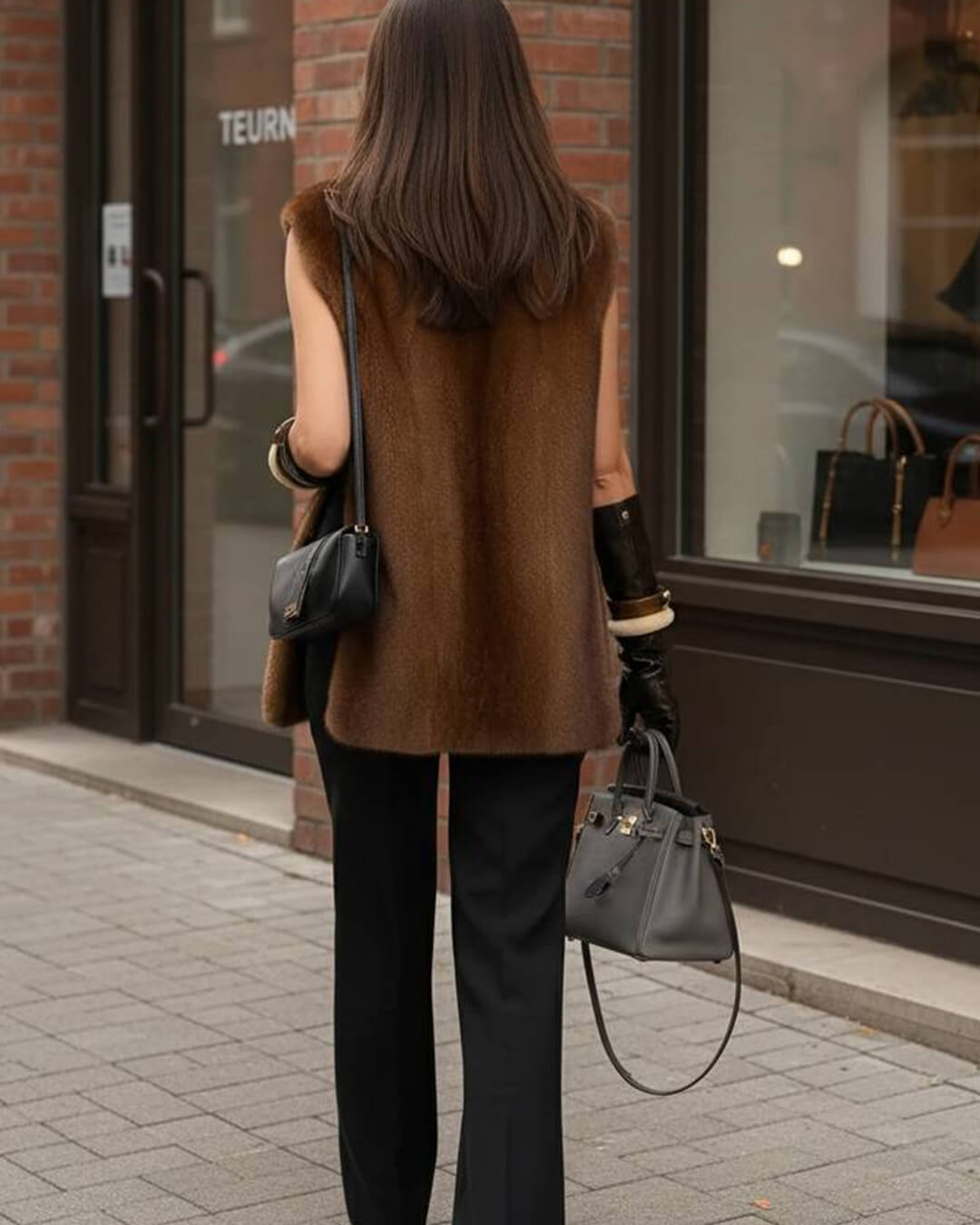 ZEYA - Carina Faux Fur Turtleneck Vest