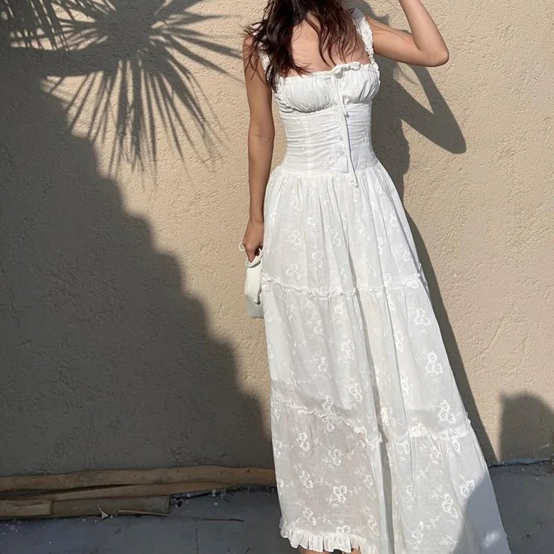 ZEYA - Carly Ruffle Trim Tiered Maxi Dress