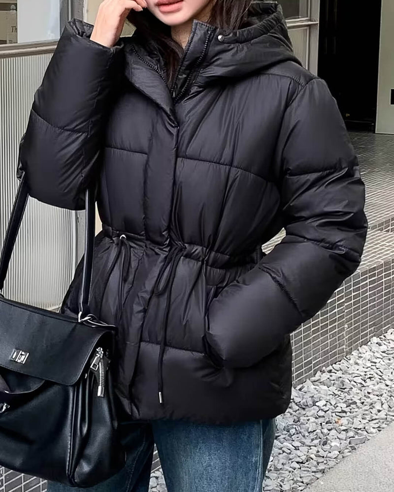 ZEYA - Carmen Oversized Drawstring Waist Puffer Jacket