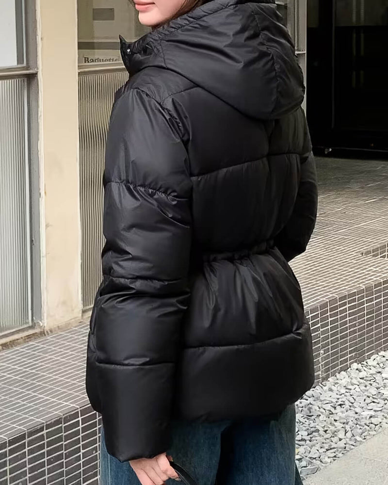 ZEYA - Carmen Oversized Drawstring Waist Puffer Jacket