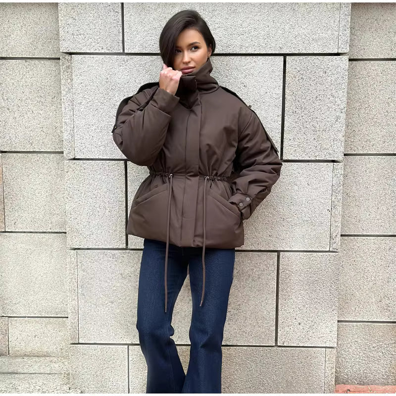 ZEYA - Carmen Oversized Drawstring Waist Puffer Jacket