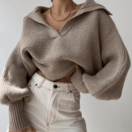 Maglione lavorato a maglia oversize Carmen