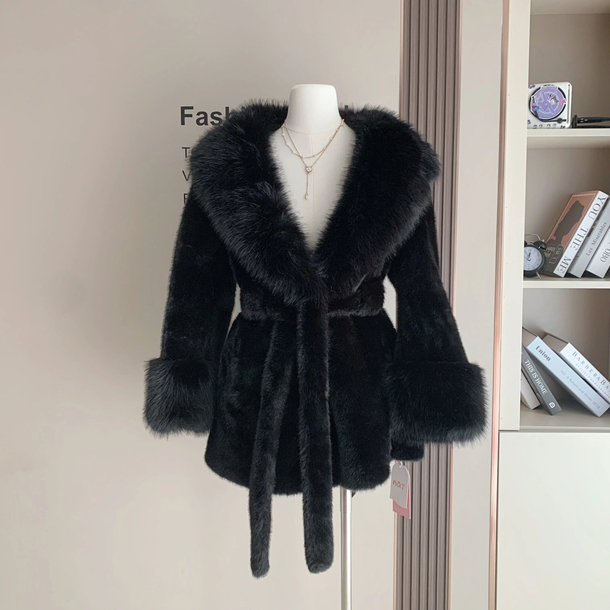 ZEYA - Carmina Faux Fur Trim Coat